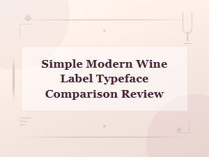 Modern Minimalist Typeface Comparison for Simple Wine Label Design