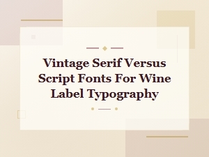 Vintage Serif vs Script Fonts for Wine Label Typography
