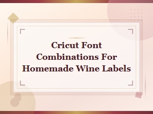 Cricut Font Combinations for Homemade Wine Labels That Look Professional