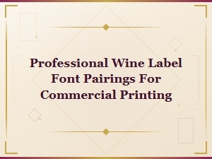 Professional Wine Label Font Pairings for Commercial Printing Success